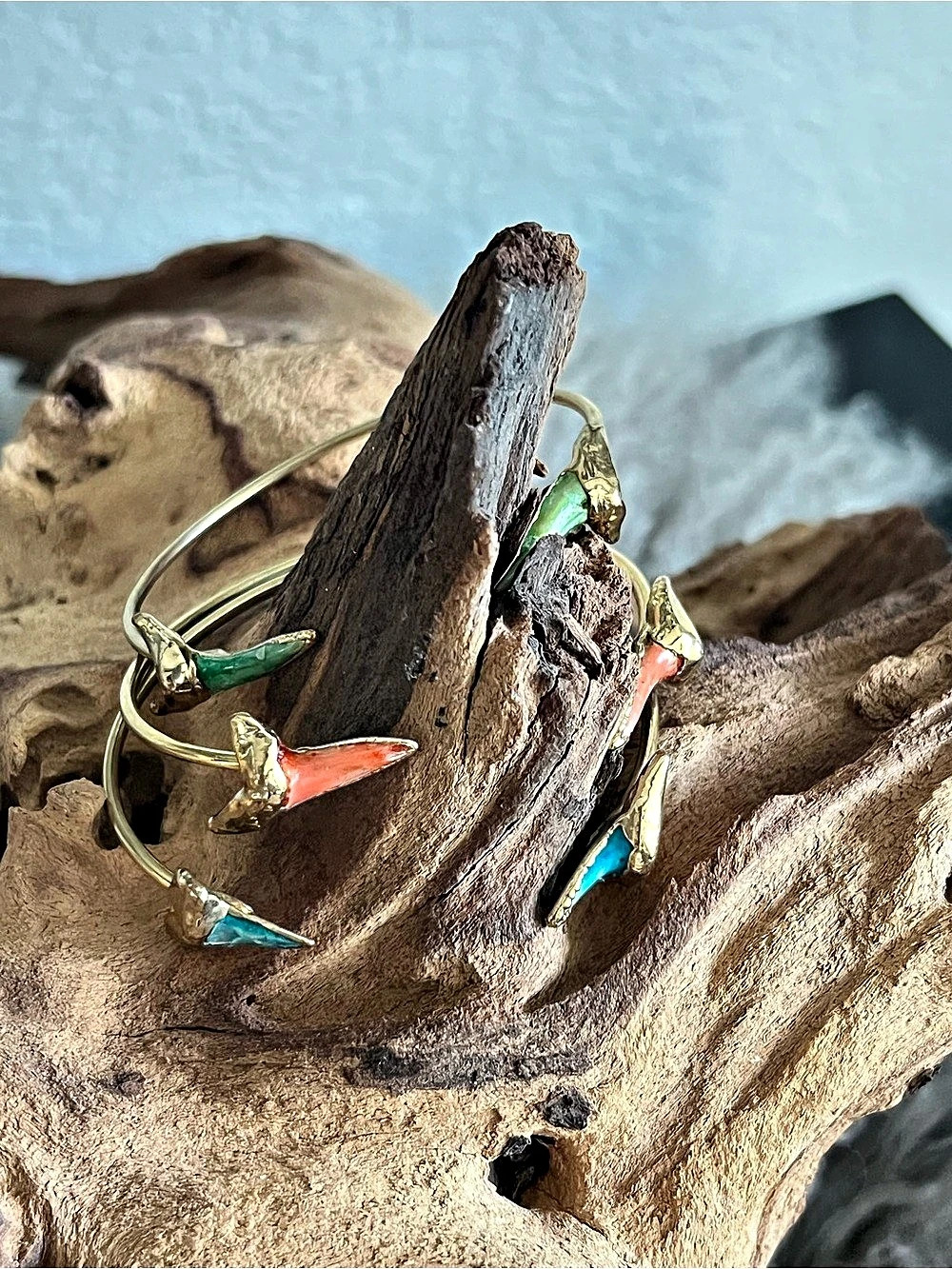 Gold-Tone Charm 3 Bangle Bracelet Set